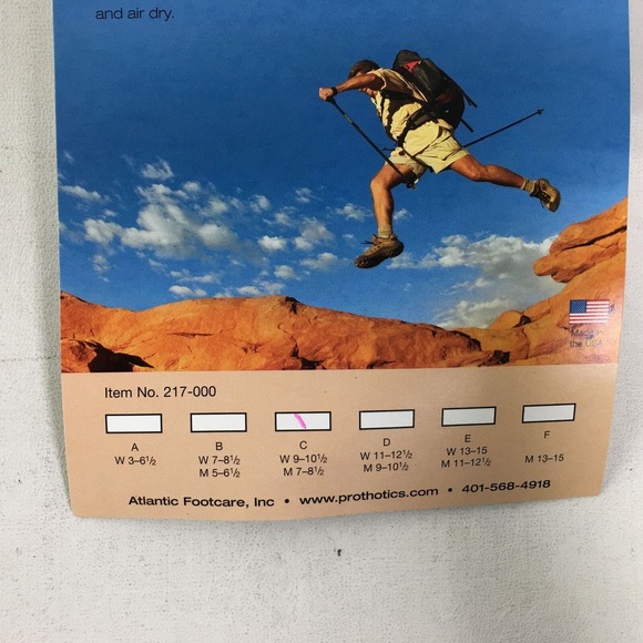 ProThotics Motion Control Sport Insoles, Unisex Adult Size C: 9.5-10.5W or 7-8.5 - Picture 6 of 6